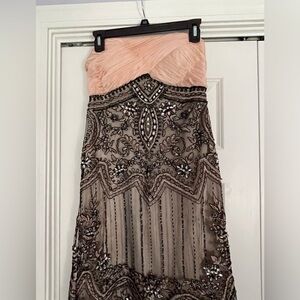Strapless Sue Wong Cocktail Dress